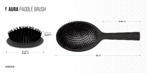 Комплект 4 професионални четки за коса COCCO AURA BRUSH SET черни