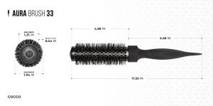 Комплект 4 професионални четки за коса COCCO AURA BRUSH SET черни