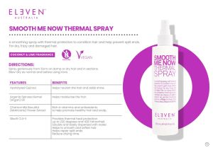 Термозащитен спрей за изглаждане и контрол на фриза Eleven Smooth Me Now Thermal Spray 200ml