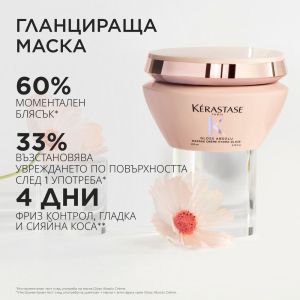 Гланцираща маска за плътна непокорна коса Kerastase Gloss Absolu Masque Creme Hydra-Glaze 200ml