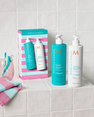 Комплект шампоан и балсам за хидратиране на всеки тип коса Moroccanoil Hydra Duo 2x500ml
