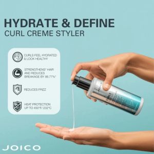 Термозащитен крем за къдрици с анти-фриз и хидратация Joico Curls Like Us Hydrate & Define Curl Creme Styler 200ml