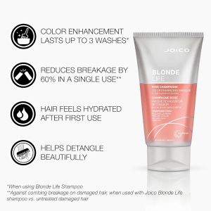 маска с розово/прасковени пигменти за руса коса Joico Blonde Life Color Enhancing Masque Rose Champagne 150ml