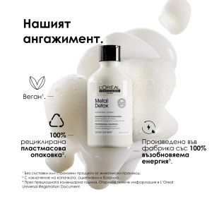 Kрем-шампоан за всеки тип боядисана коса Loreal Professionnel Metal Detox Shampoo 300ml