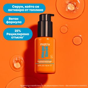 Термозащитен изглаждащ 96-часов анти-фриз серум за коса Matrix Mega Sleek 96H Anti-Frizz Topcoat  50ml