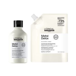 Пълнител за крем-шампоан против накъсване за всеки тип боядисана коса Loreal Professionnel Metal Detox Shampoo Refill 500ml