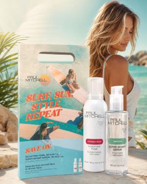 Стайлинг комплект за гладка, блестяща и перфектно оформена коса Paul Mitchell California Dreaming Style Duo