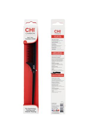 Професионален карбонов гребен за топиране CHI Carbon Rat Tail Teasing Comb 9.37″ 