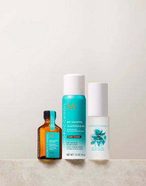 Лимитиран комплект за подхранване и освежаване на тъмна коса Moroccanoil Refresh Nourish and Go (Dark Tones)