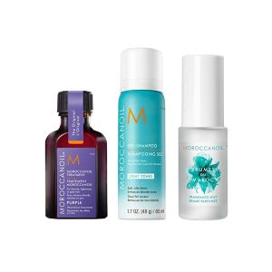 Травъл комплект за подхранване и освежаване на руса коса Moroccanoil Refresh Nourish and Go (Light Tones)