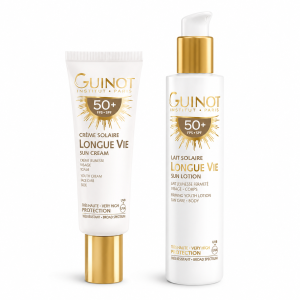 Промо комплект фотозащита и регенерация за лице и тяло SPF50 Guinot Institut Paris Longue Vie Sun Face & Body Duo 