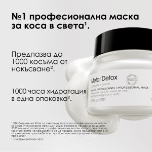 Маска за предпазване на цвета на боядисаната коса Loreal Professionnel Metal Detox Mask 250ml