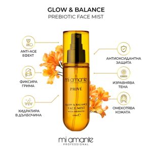 Спрей за лице за сияние, балансиране и хидратиране Mi Amante Prive Glow & Balance Face Mist 100ml