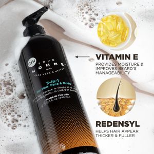 Измивен гел 3-в-1 за коса, лице и тяло за мъже CHI Pour Homme 3-in-1 Hair, Face & Body Wash 340ml