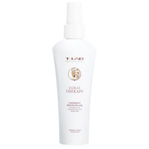 Нощен възстановяващ серум без отмиване за увредена коса T-LAB Professional Coco Therapy Overnight Serum Deluxe 150ml