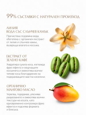 Професионална изглаждаща маска против фриз ефект за къдрава и непокорна коса T-LAB Professional Organic Shape Duo Mask 300ml