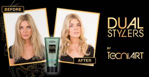 Двоен стайлинг продукт за изглаждане, блясък и обем с лека фиксация Loreal Professionel Tecni Art Liss and Pump-Up 150 мл.