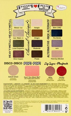 Палитра от сенки за очи Balm Jovi Rockstar Face Palette by theBalm